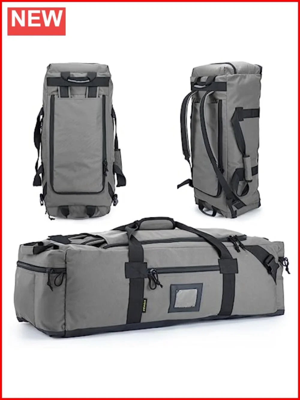 Large Duffel Bag for Travel, Gym & Sports - Water Repellent Polyester, Shoe